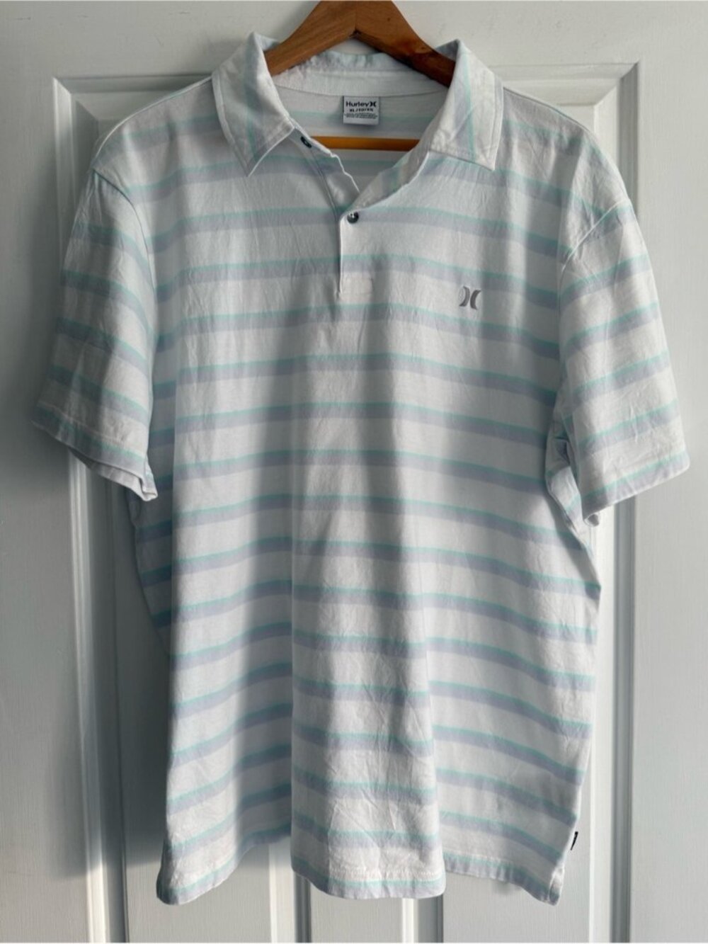 Hurley Men’s Cotton Striped Polo Size XL
